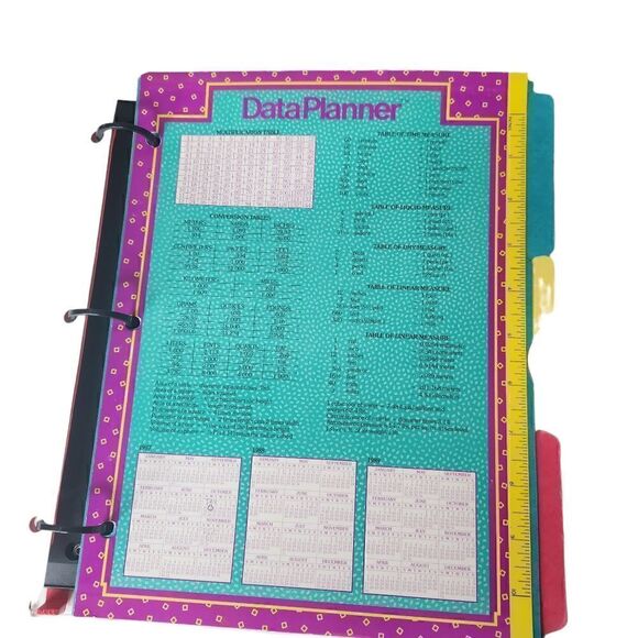 Vintage Mead Data Center Binder 29020 90s Y2K Red White Black - Picture 9 of 12